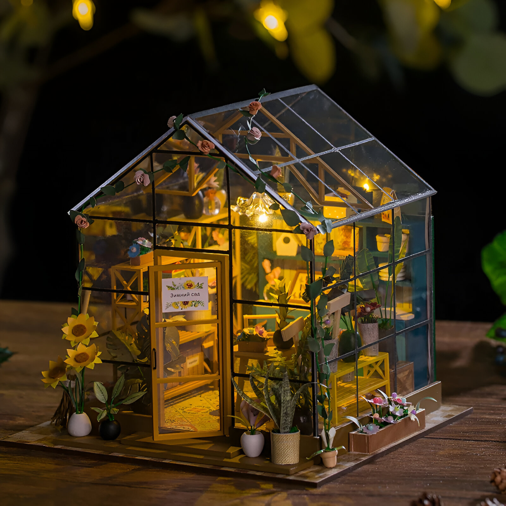 Lil'Puzz Haus - Miljövänligt Miniatyr DIY Dockhus Kit Dekor