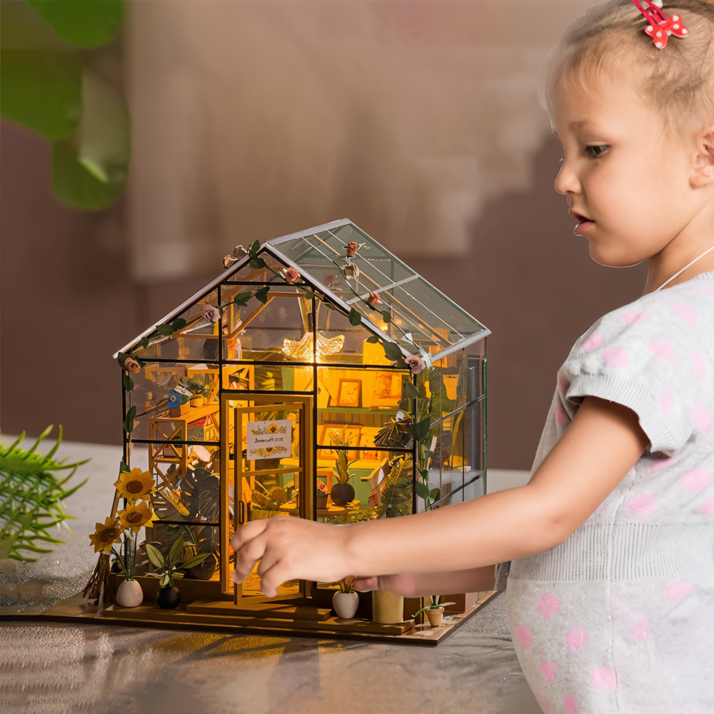 Lil'Puzz Haus - Miljövänligt Miniatyr DIY Dockhus Kit Dekor