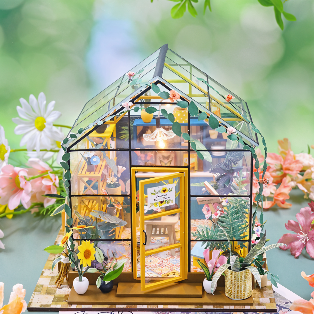 Lil'Puzz Haus - Miljövänligt Miniatyr DIY Dockhus Kit Dekor