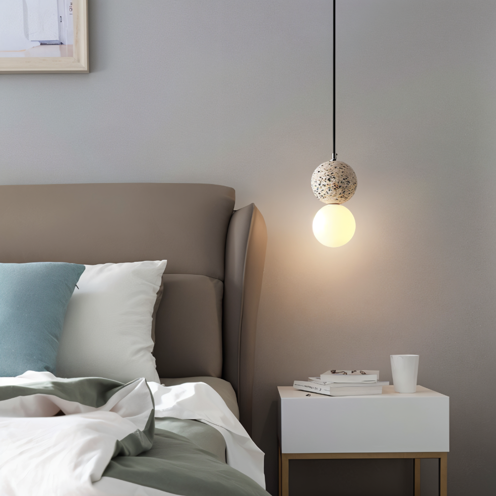 LumeGlobe Pendellampa - Dubbelskula Pendellampa för matbordet - Glas Hängkula Lampa