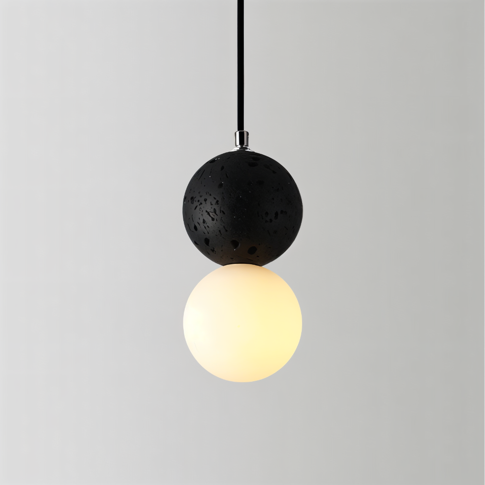 LumeGlobe Pendellampa - Dubbelskula Pendellampa för matbordet - Glas Hängkula Lampa