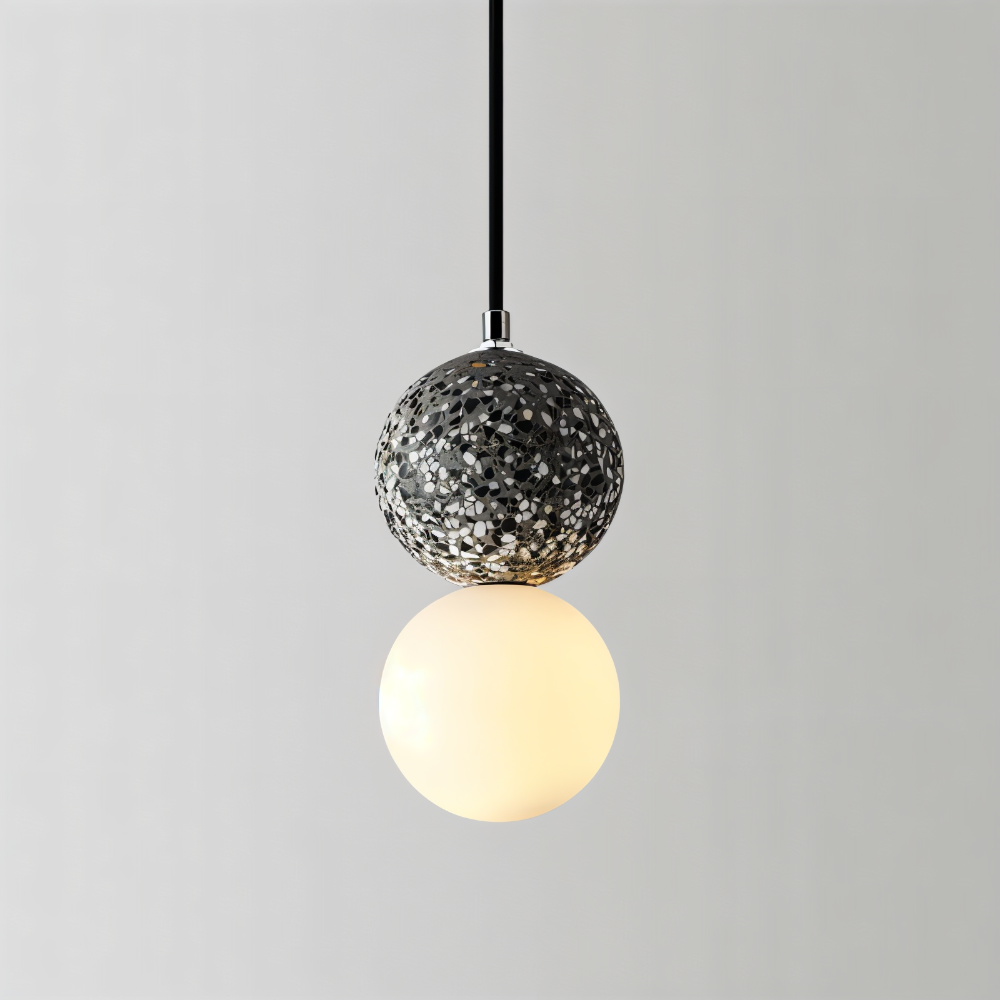 LumeGlobe Pendellampa - Dubbelskula Pendellampa för matbordet - Glas Hängkula Lampa