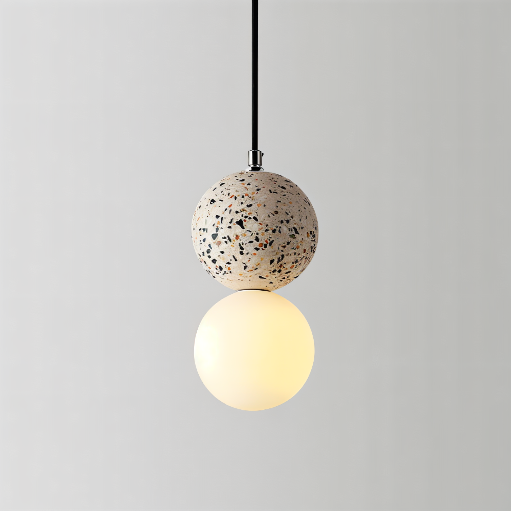 LumeGlobe Pendellampa - Dubbelskula Pendellampa för matbordet - Glas Hängkula Lampa
