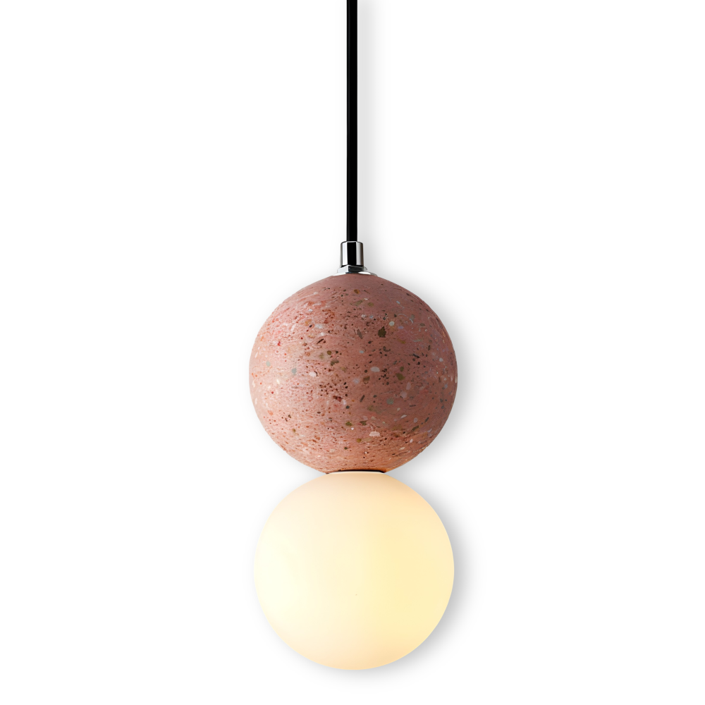LumeGlobe Pendellampa - Dubbelskula Pendellampa för matbordet - Glas Hängkula Lampa