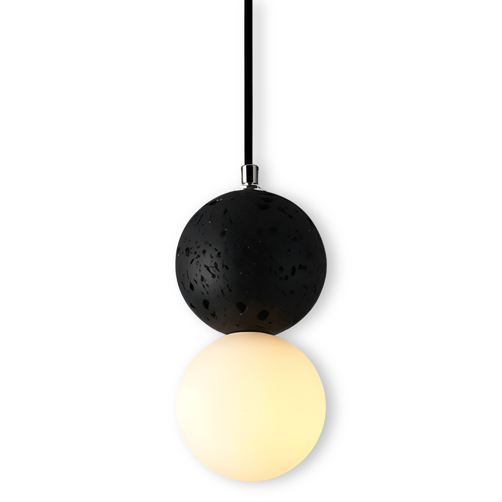 LumeGlobe Pendellampa - Dubbelskula Pendellampa för matbordet - Glas Hängkula Lampa