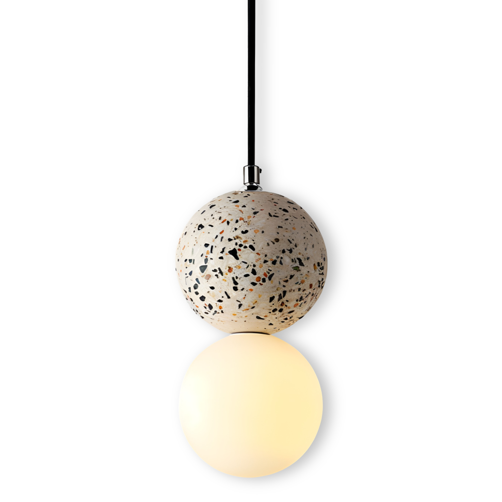 LumeGlobe Pendellampa - Dubbelskula Pendellampa för matbordet - Glas Hängkula Lampa