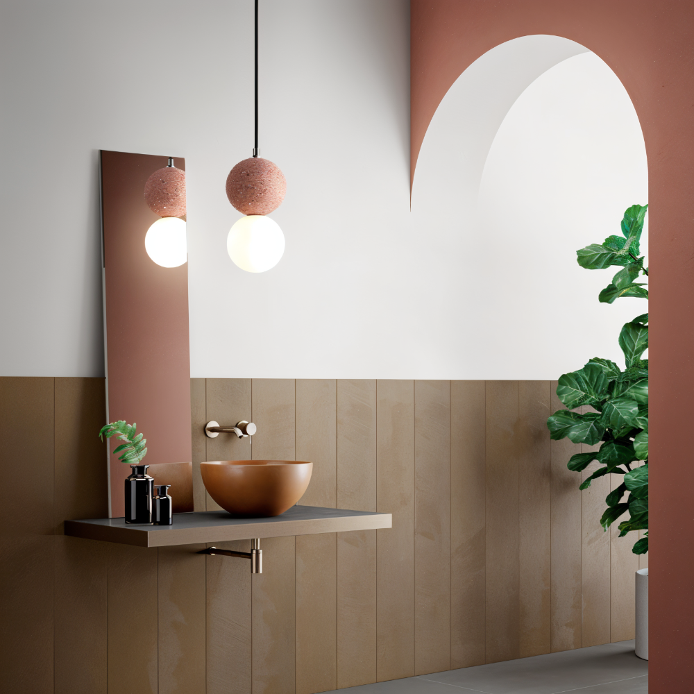 LumeGlobe Pendellampa - Dubbelskula Pendellampa för matbordet - Glas Hängkula Lampa