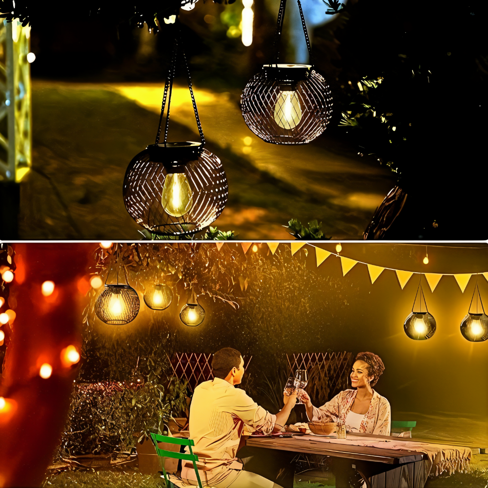 Lumentalic Solarlampa - Vattentäta Hänglampor Set - Solarlampa för Upphängning