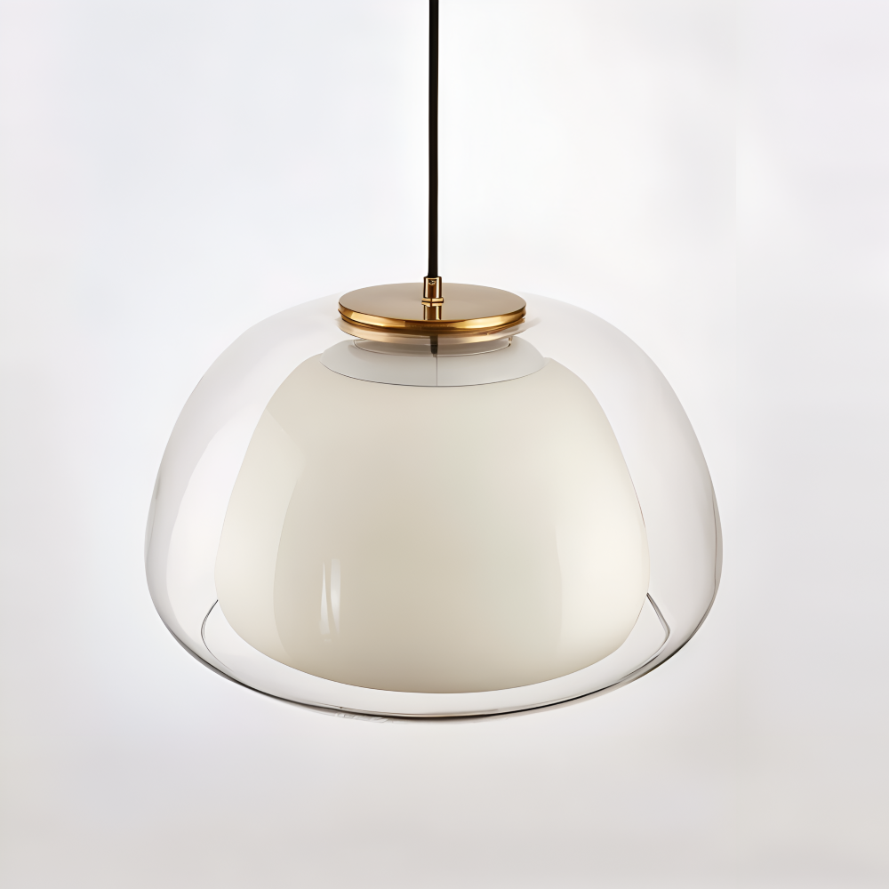 LustreJell - Modern Kräm Glas Pendellampa - Transparent Jelly LED Hänglampa