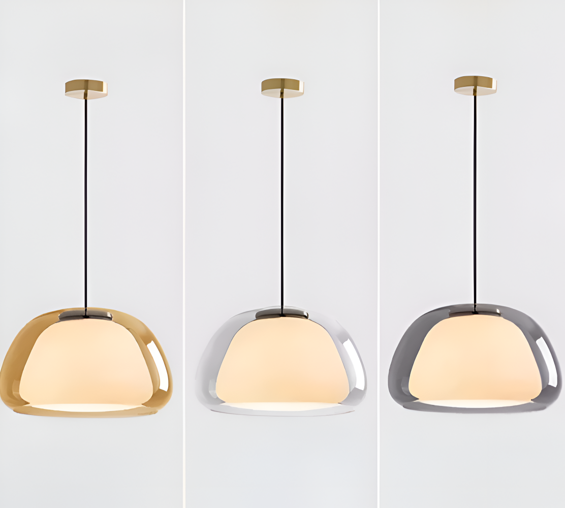 LustreJell - Modern Kräm Glas Pendellampa - Transparent Jelly LED Hänglampa