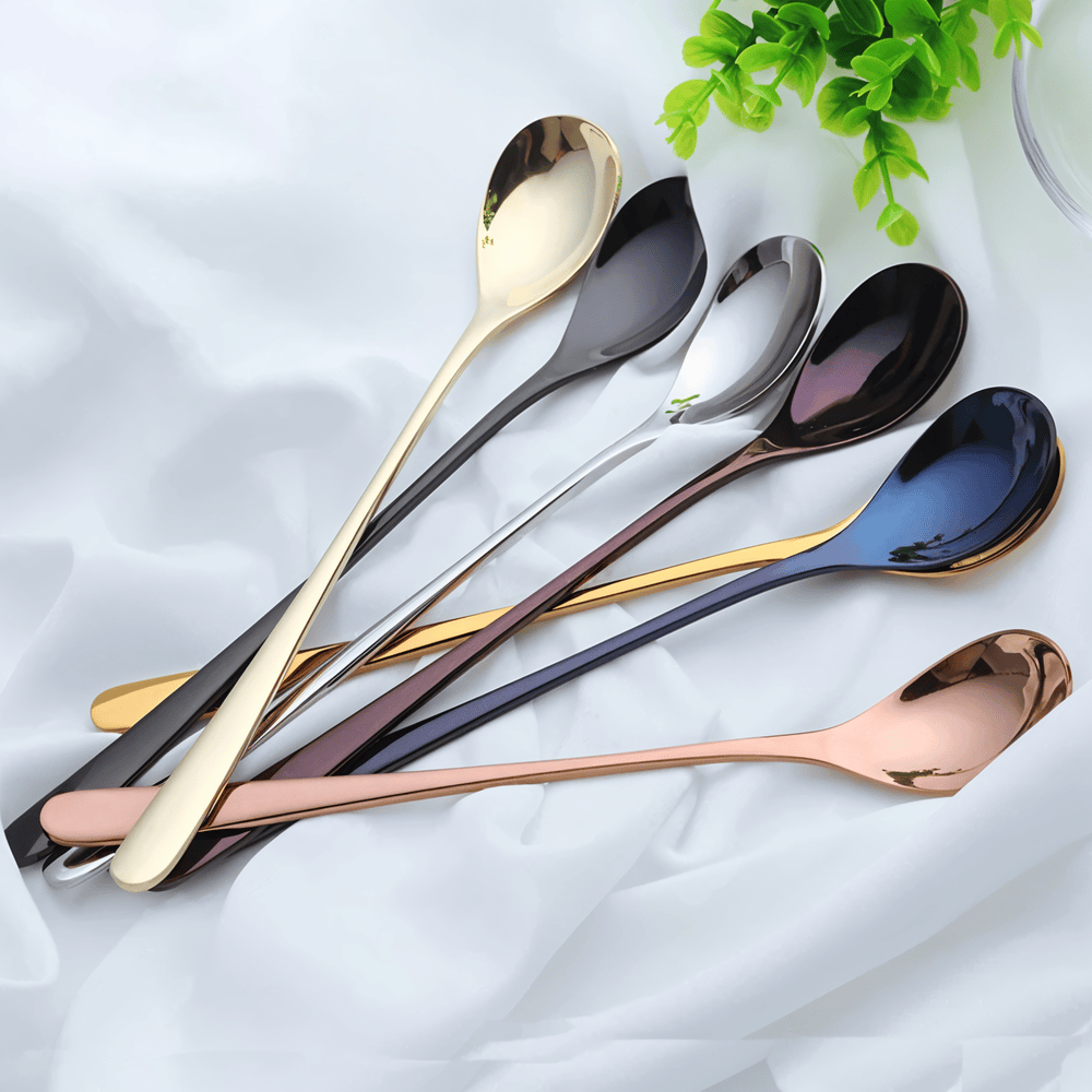 Luxe Dessertskedar - 4/6-Delars set Långskaftade Skedar