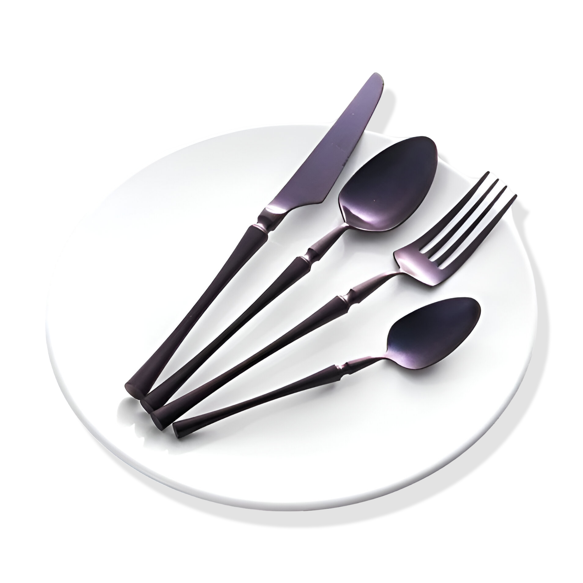 Venetian LuxeFeast - Bestickset - Svart Bestickset - 4/16-Delars Bestickset - Gyllene Bestick