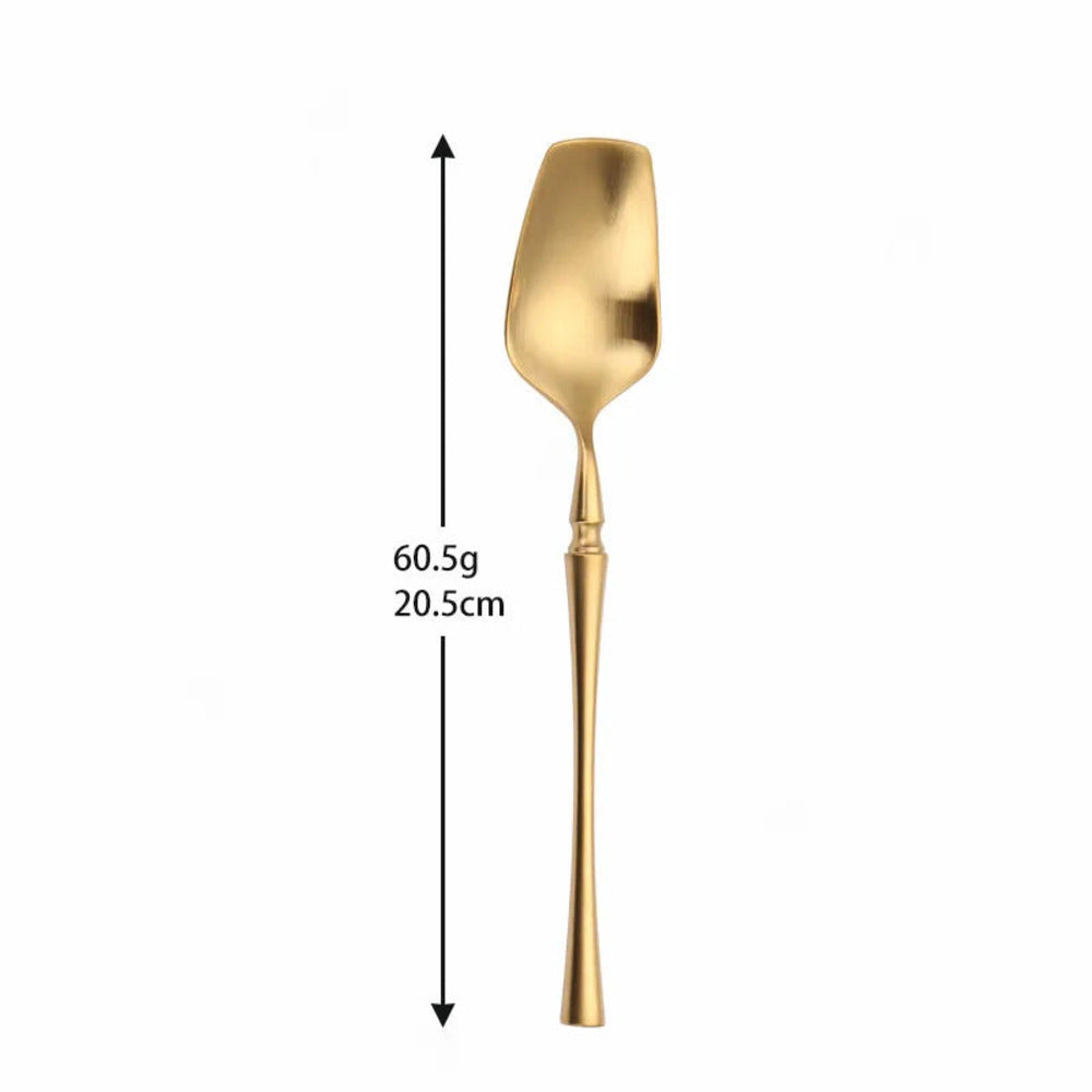 Venetian LuxeFeast - Bestickset - Svart Bestickset - 4/16-Delars Bestickset - Gyllene Bestick