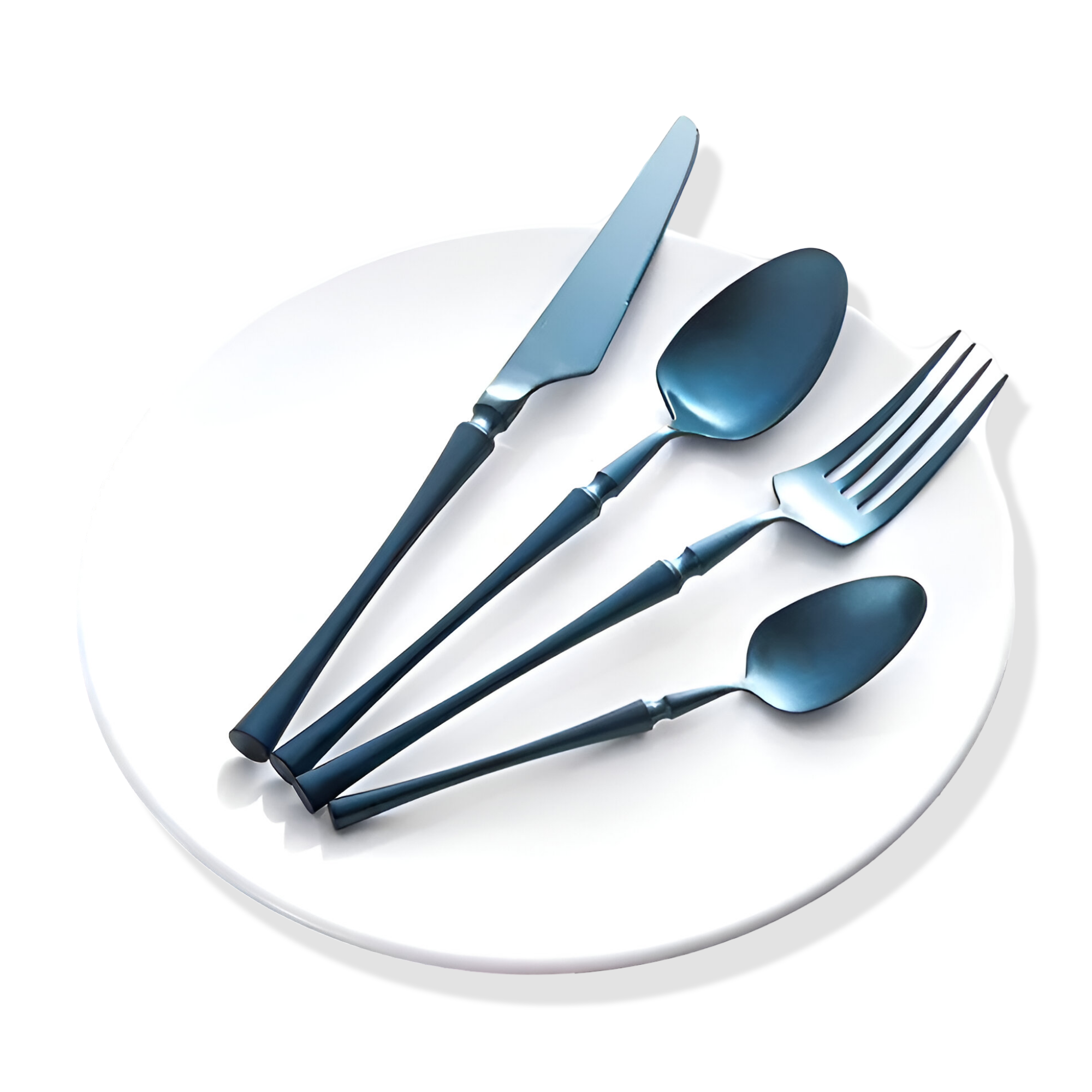 Venetian LuxeFeast - Bestickset - Svart Bestickset - 4/16-Delars Bestickset - Gyllene Bestick