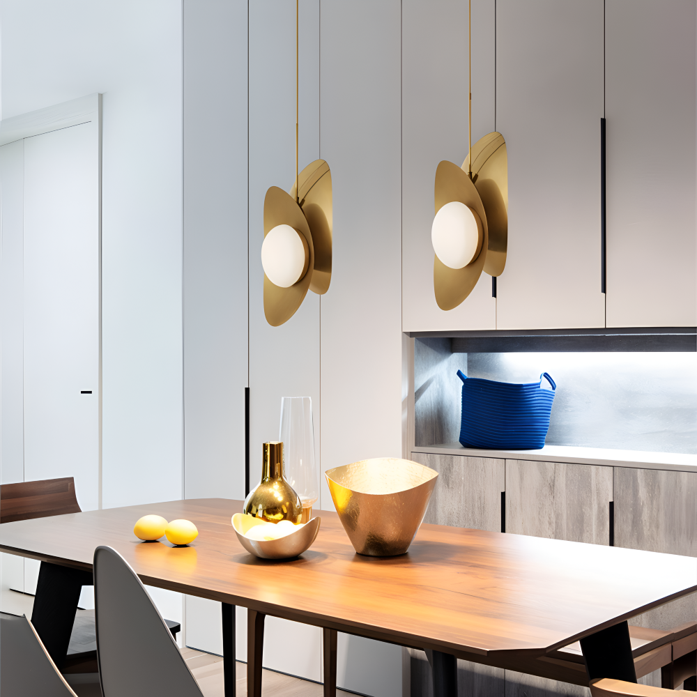 Luxe Pearle Pendellampa - Lyxig Perlgaslampa Metall Hänglampa