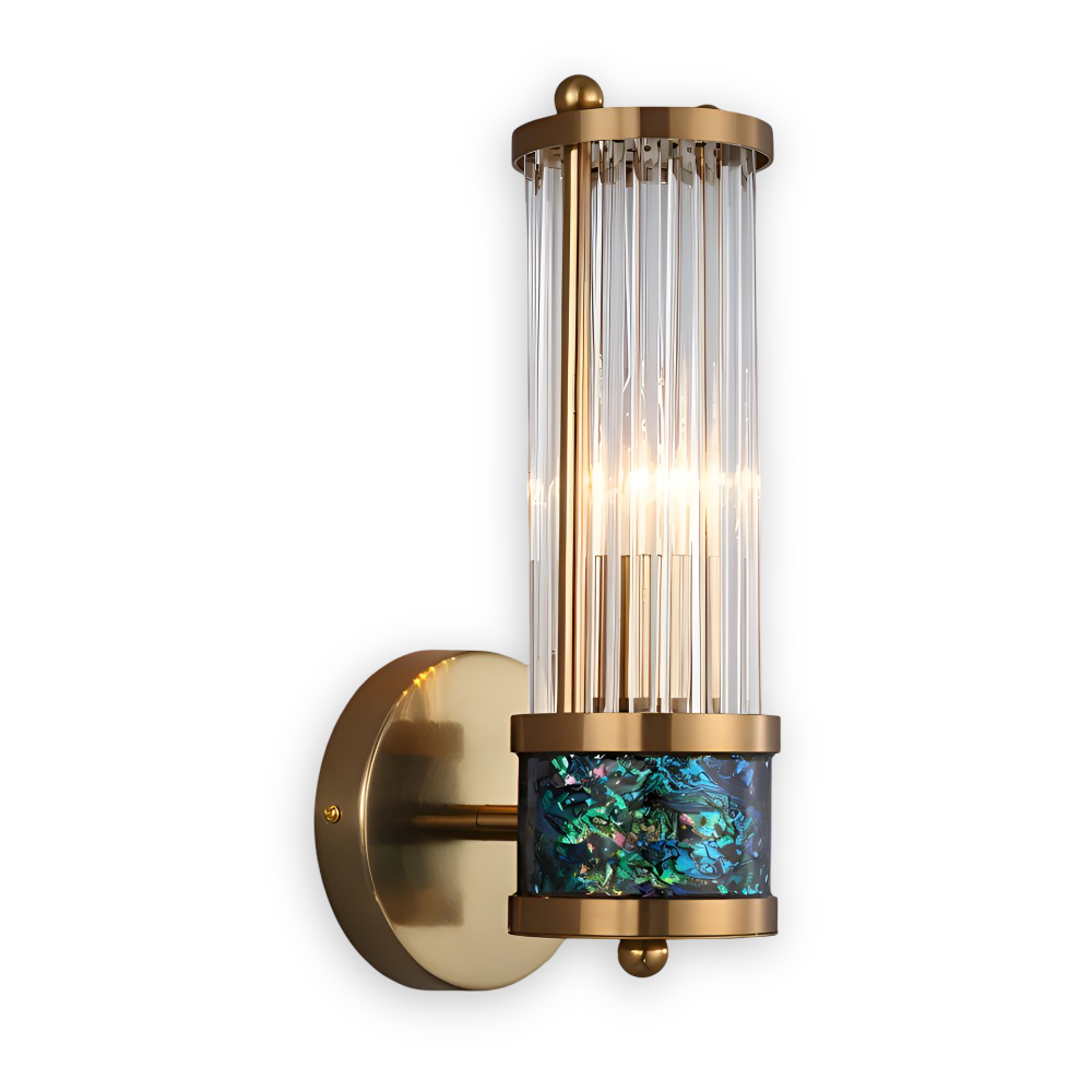 Lyxig Guldkristall Vägglampa - Modern Ribbade Vägglampa - E14 Vägglampor LED