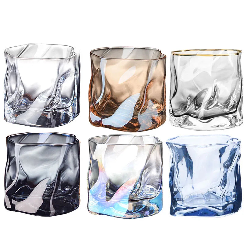 Lyxigt handgjort whiskyglasset - Vridna glas för whisky och cocktails, 200 ml, 2/4/6 delar 6