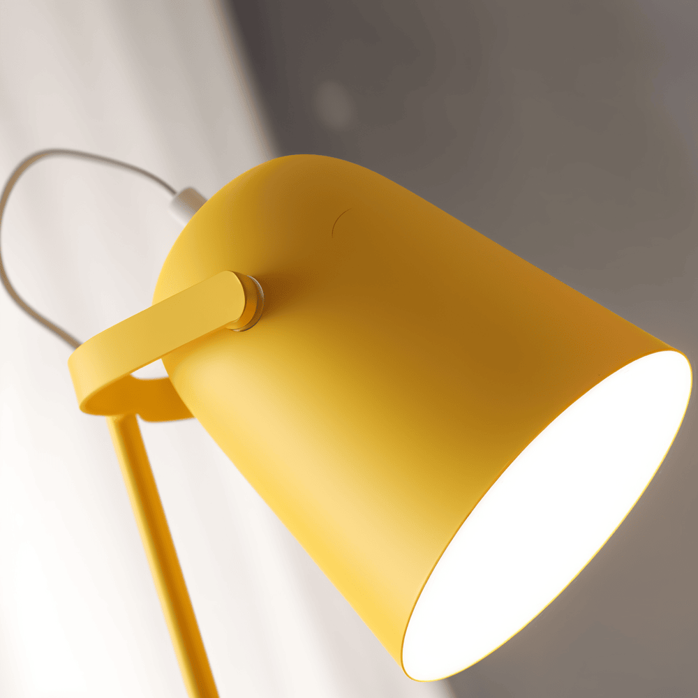 Macaron Bordslampa - Nordiskt Gul Skrivbordslampa - Justerbar Lampa