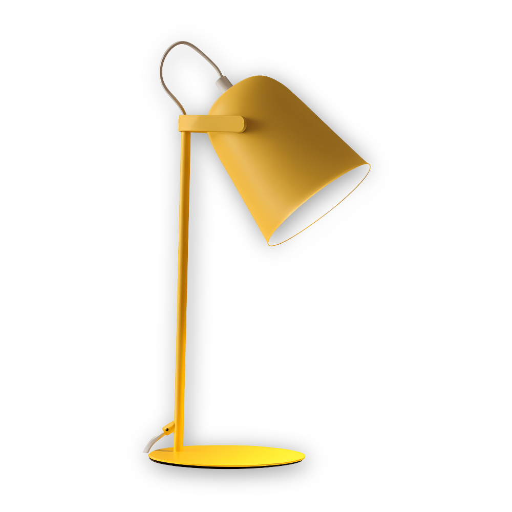 Macaron Bordslampa - Nordiskt Gul Skrivbordslampa - Justerbar Lampa
