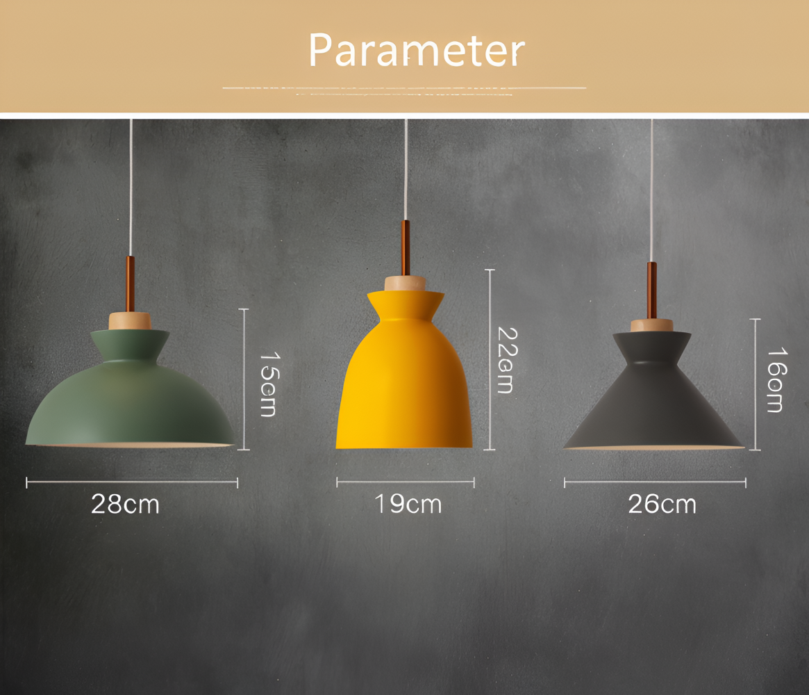 Macaron Hue Pendellampa - Färgglad Flanell & Kuppeldesign Hänglampa i Macaron-färger