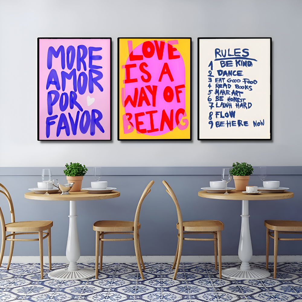 MaxiCite - Maximalistiska Inspirerande Citat Canvasmålning - Modern Väggkonst Dekoration