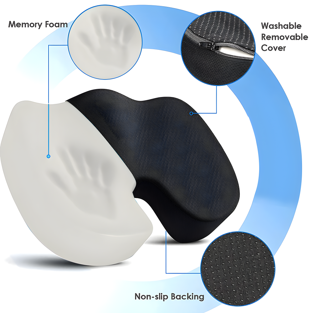 Memory Skum Ergonomiska Sittkuddar - Lindrar Höft- och Ryggsmärtor
