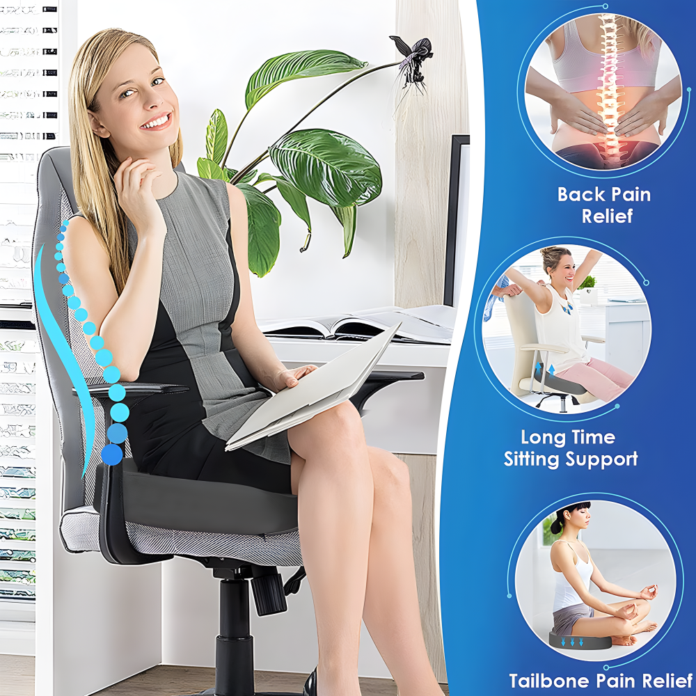 Memory Skum Ergonomiska Sittkuddar - Lindrar Höft- och Ryggsmärtor