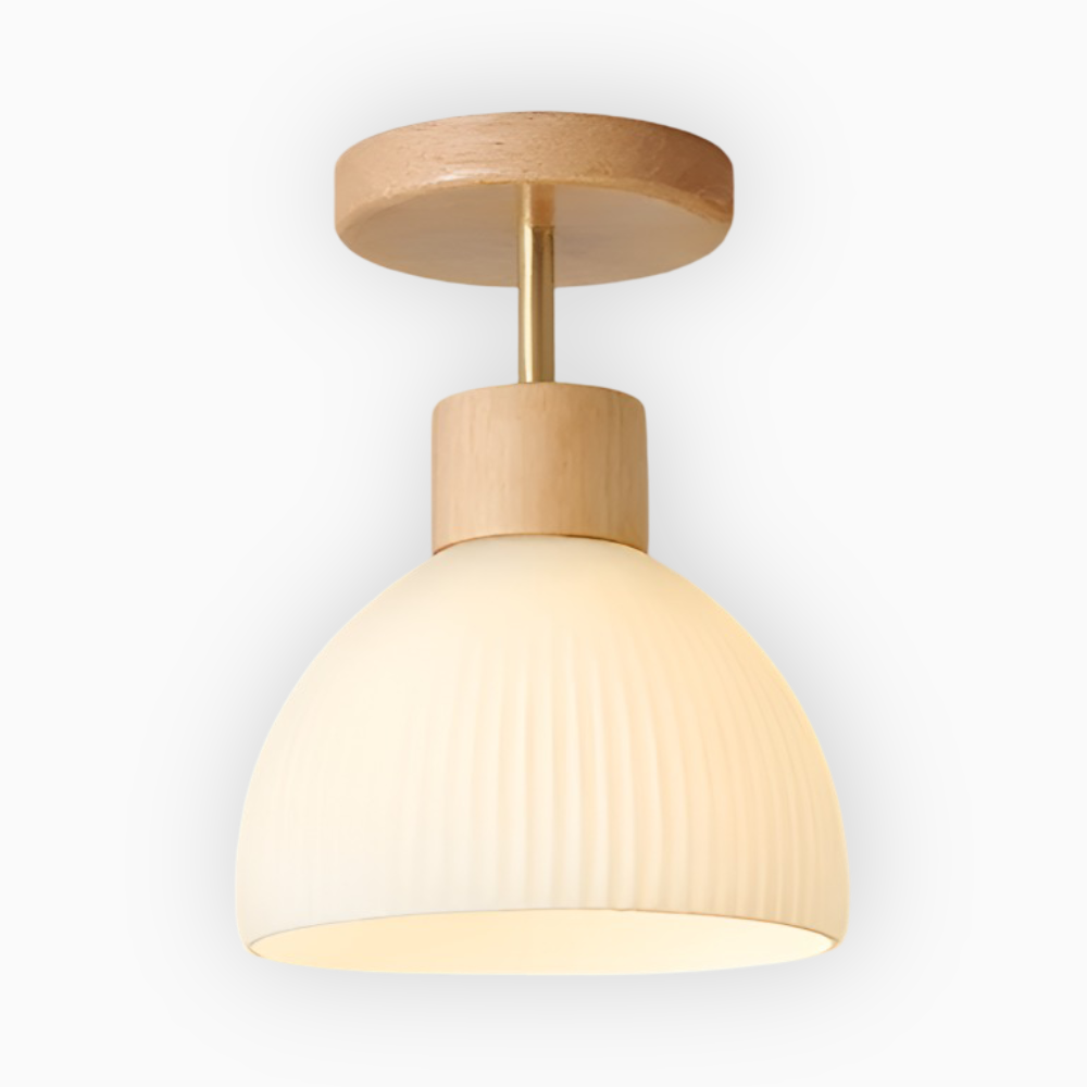 MidFlash - Nordic Aisle Taklampa - Ribbad LED Taklampa i Glas