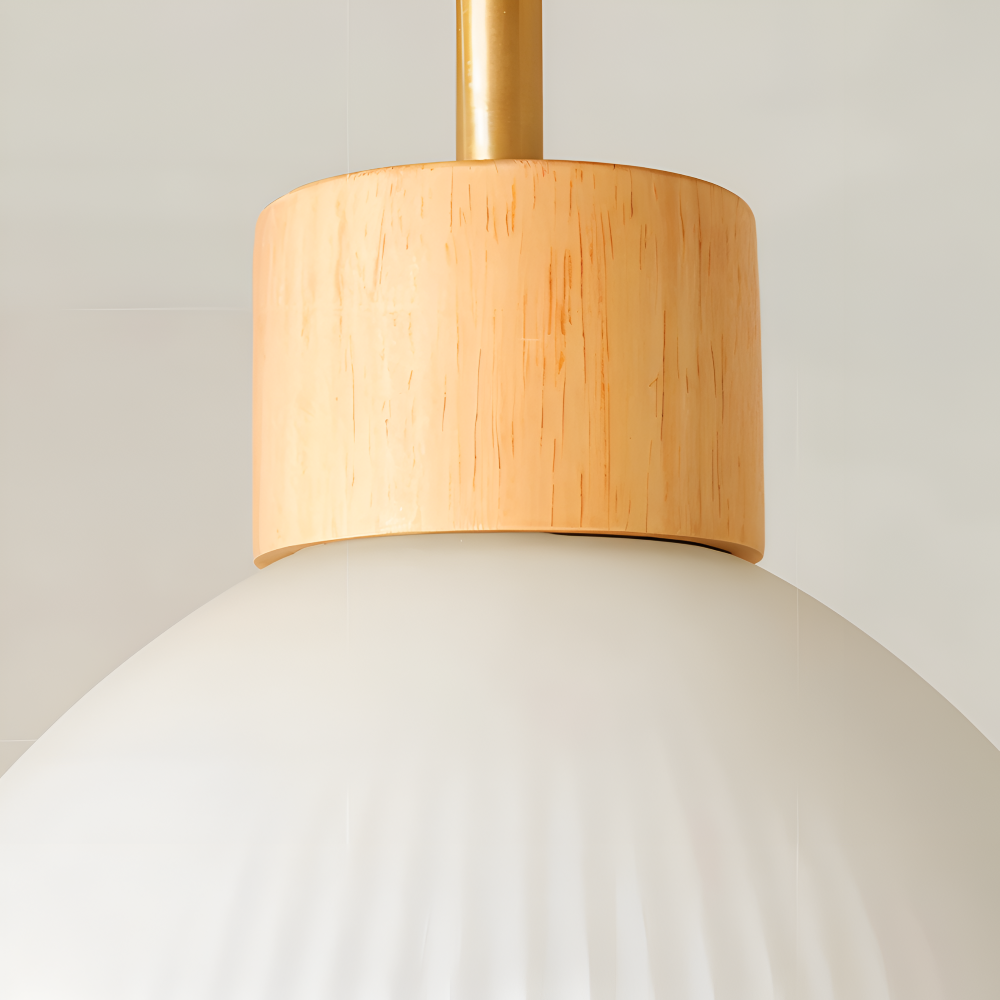 MidFlash - Nordic Aisle Taklampa - Ribbad LED Taklampa i Glas