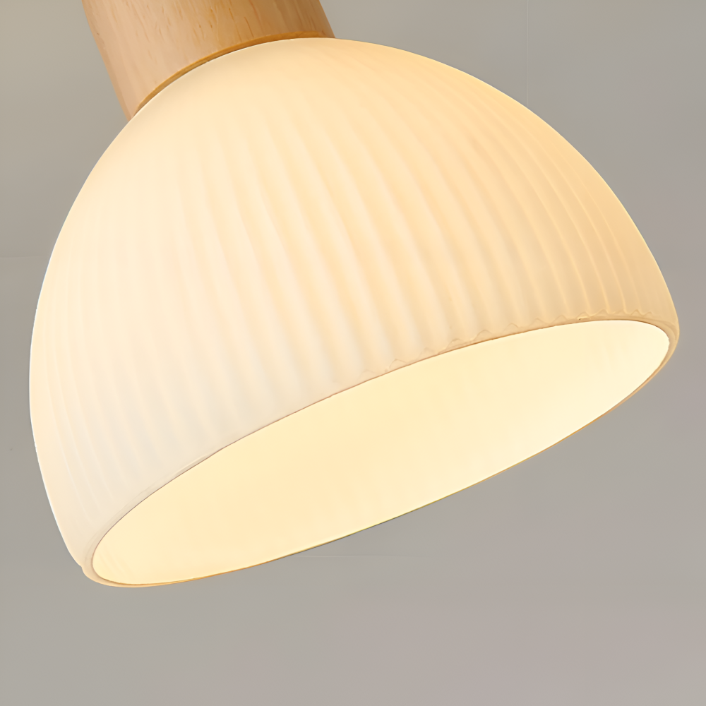 MidFlash - Nordic Aisle Taklampa - Ribbad LED Taklampa i Glas