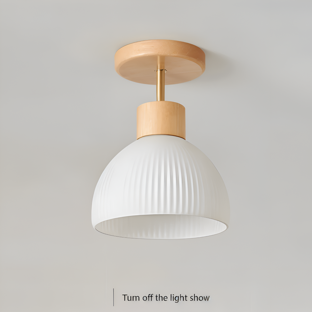 MidFlash - Nordic Aisle Taklampa - Ribbad LED Taklampa i Glas