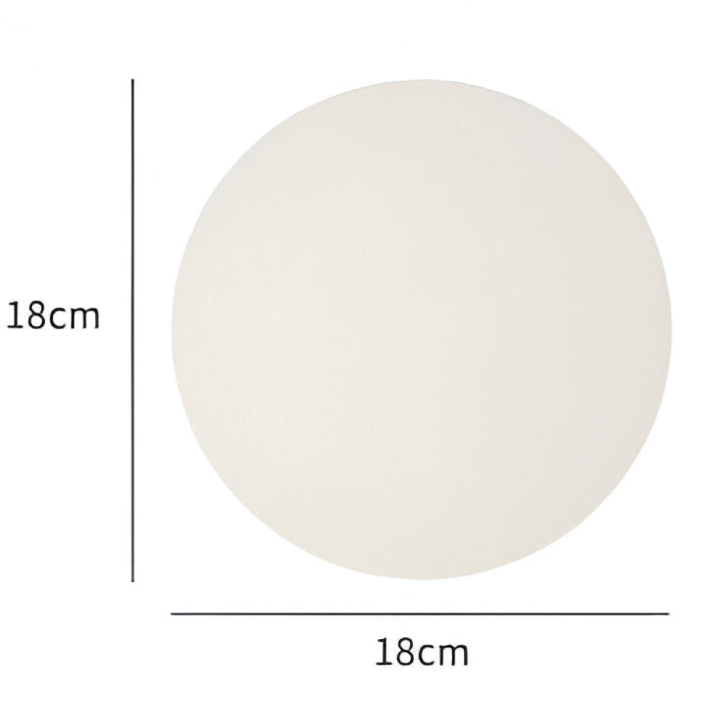 Minimalistisk Rund Glas Vägglampa - Elegant Mjölkvit Inomhus Vägglampa för Modernt Hemdesign