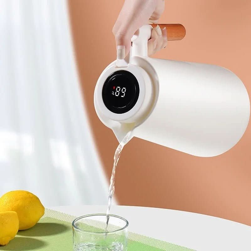 Minimalistisk Termosflaska 1L - Läcksäker Elegant Design För Varma Och Kalla Drycker 5