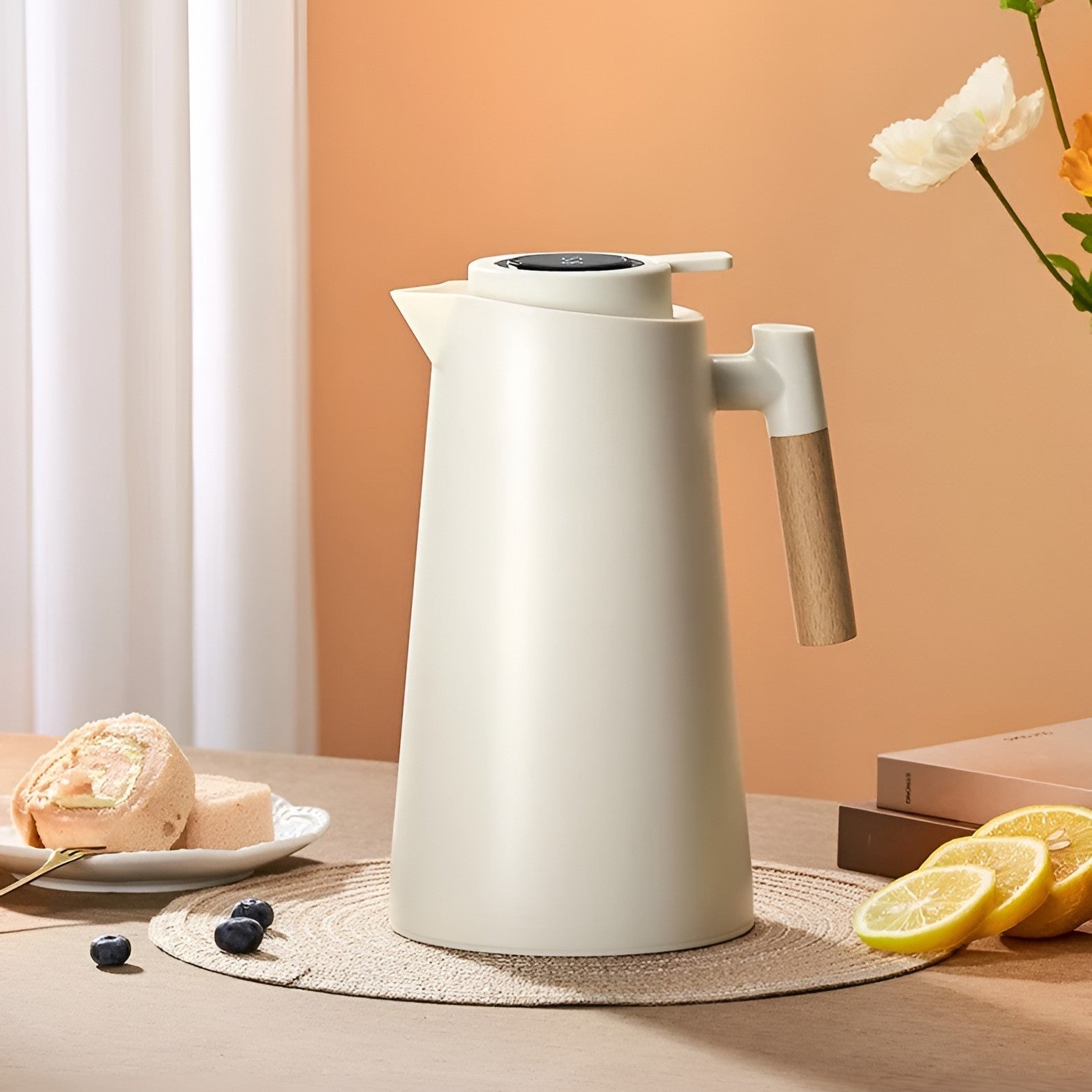 Minimalistisk Termosflaska 1L - Läcksäker Elegant Design För Varma Och Kalla Drycker 7