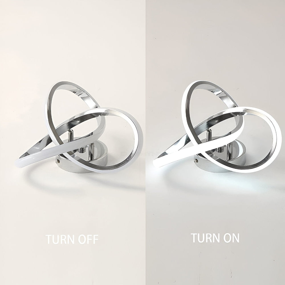 LED Taklampa – Modern Abstrakt Design, Dimbar, Energisnål, Svart/Vit, Ø24 cm