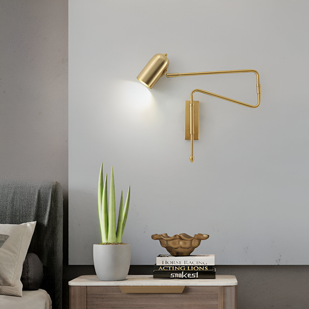 Modern Justerbar Svängarm Vägglampa - Skandinavisk Järnvägglampa