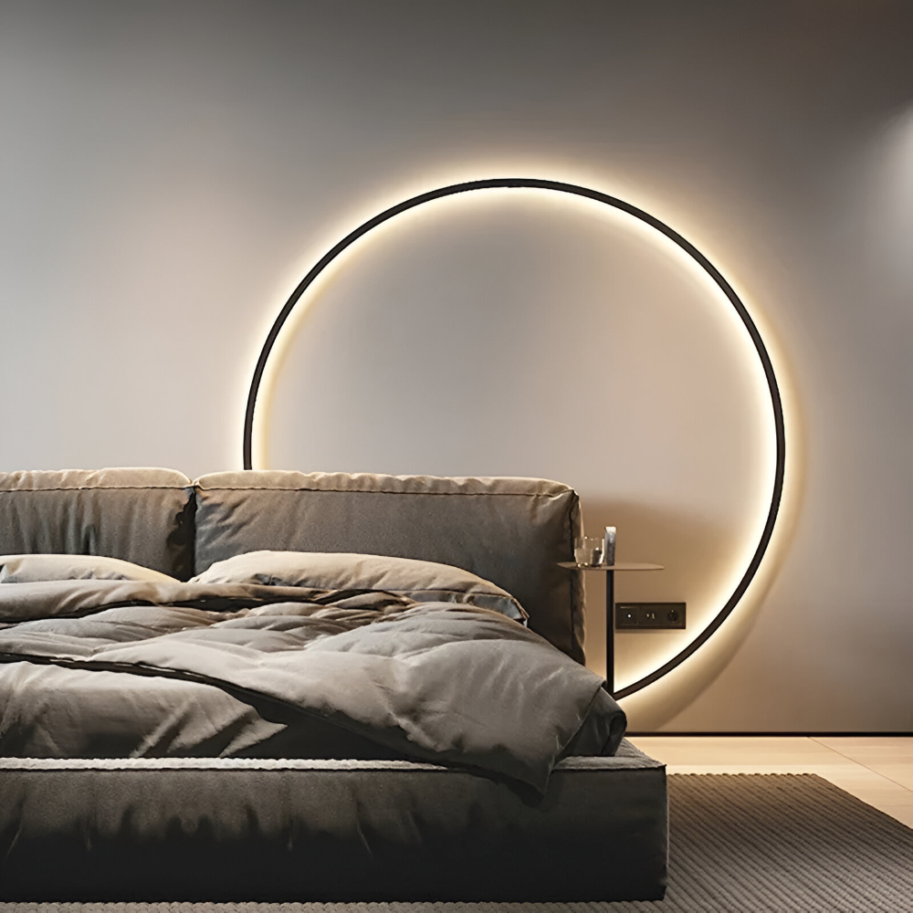 Modern Rund Vägglampa - Slank Minimalistisk Design för Samtida Utrymmen