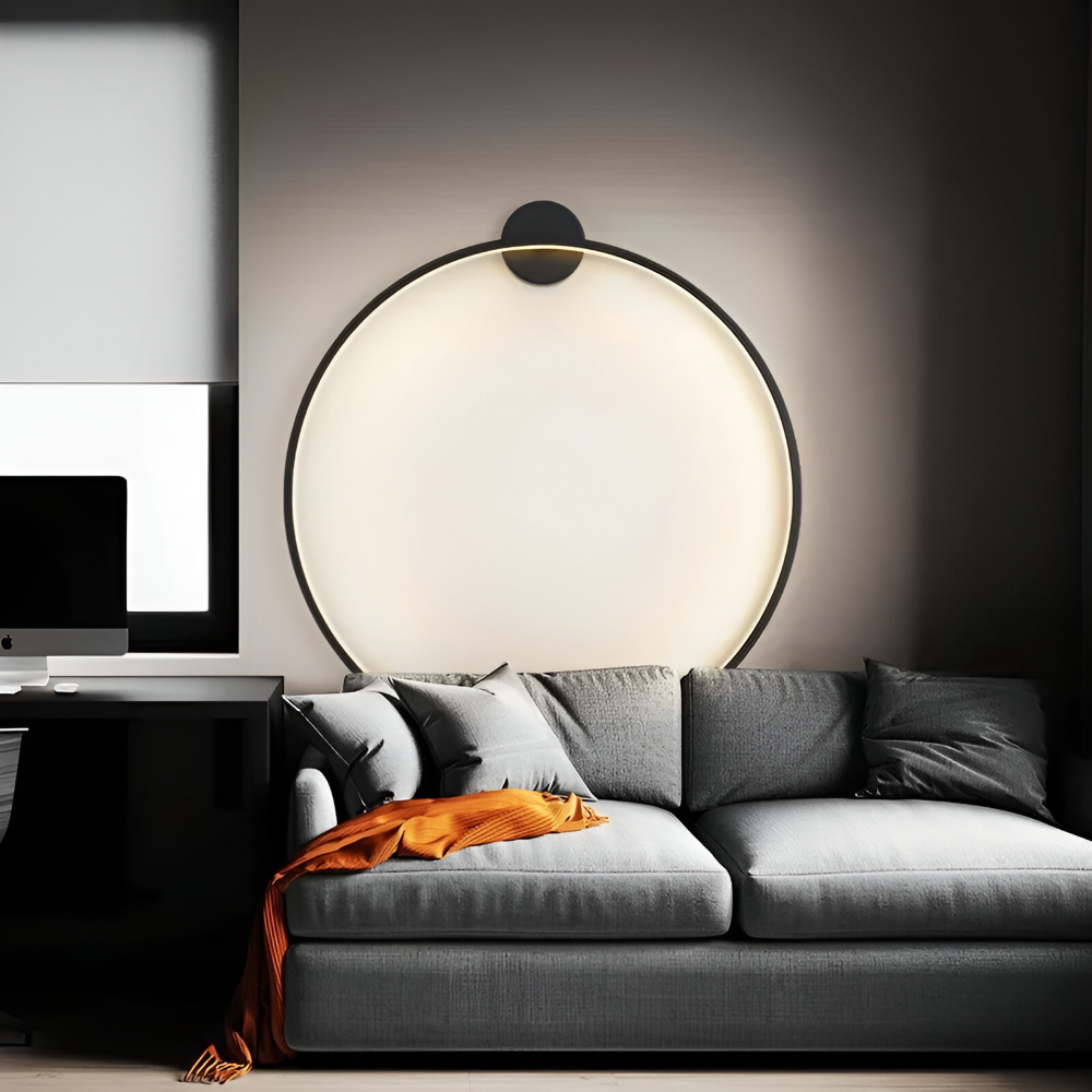 Modern Rund Vägglampa - Slank Minimalistisk Design för Samtida Utrymmen