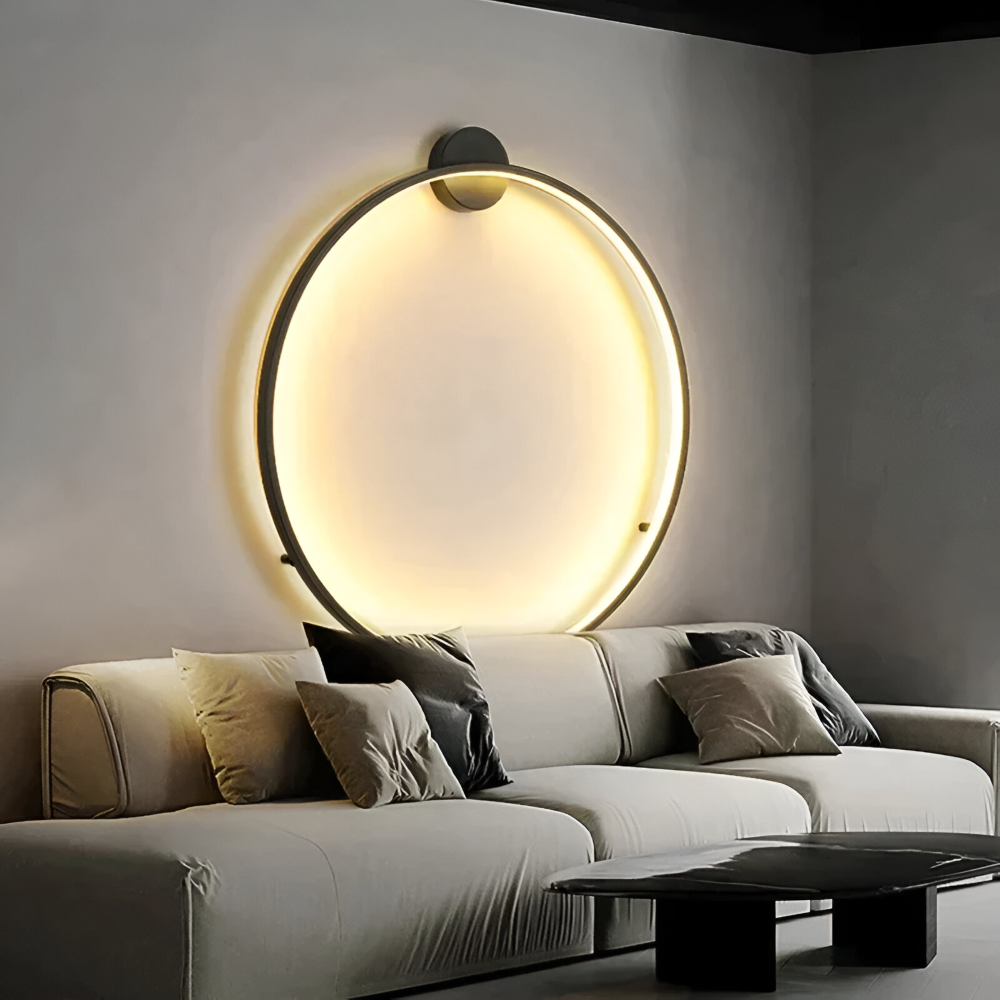 Modern Rund Vägglampa - Slank Minimalistisk Design för Samtida Utrymmen