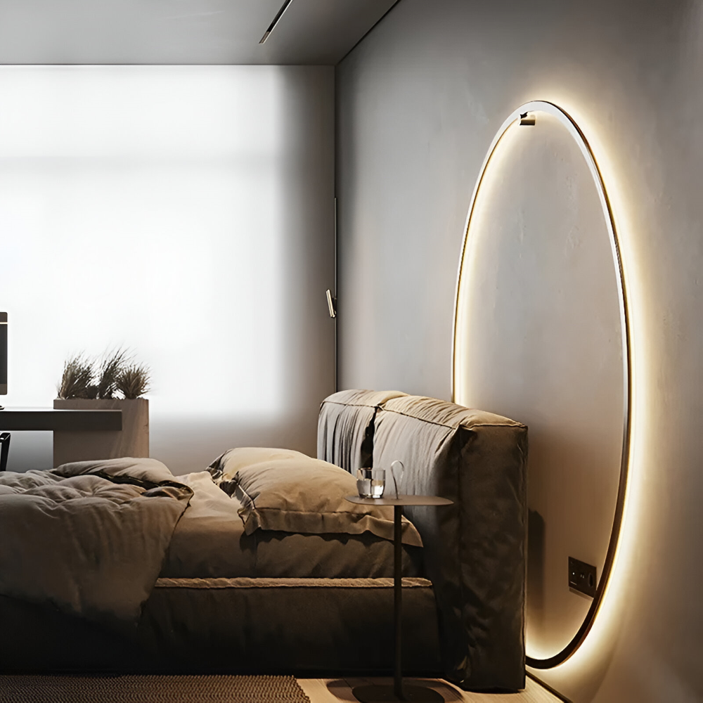 Modern Rund Vägglampa - Slank Minimalistisk Design för Samtida Utrymmen