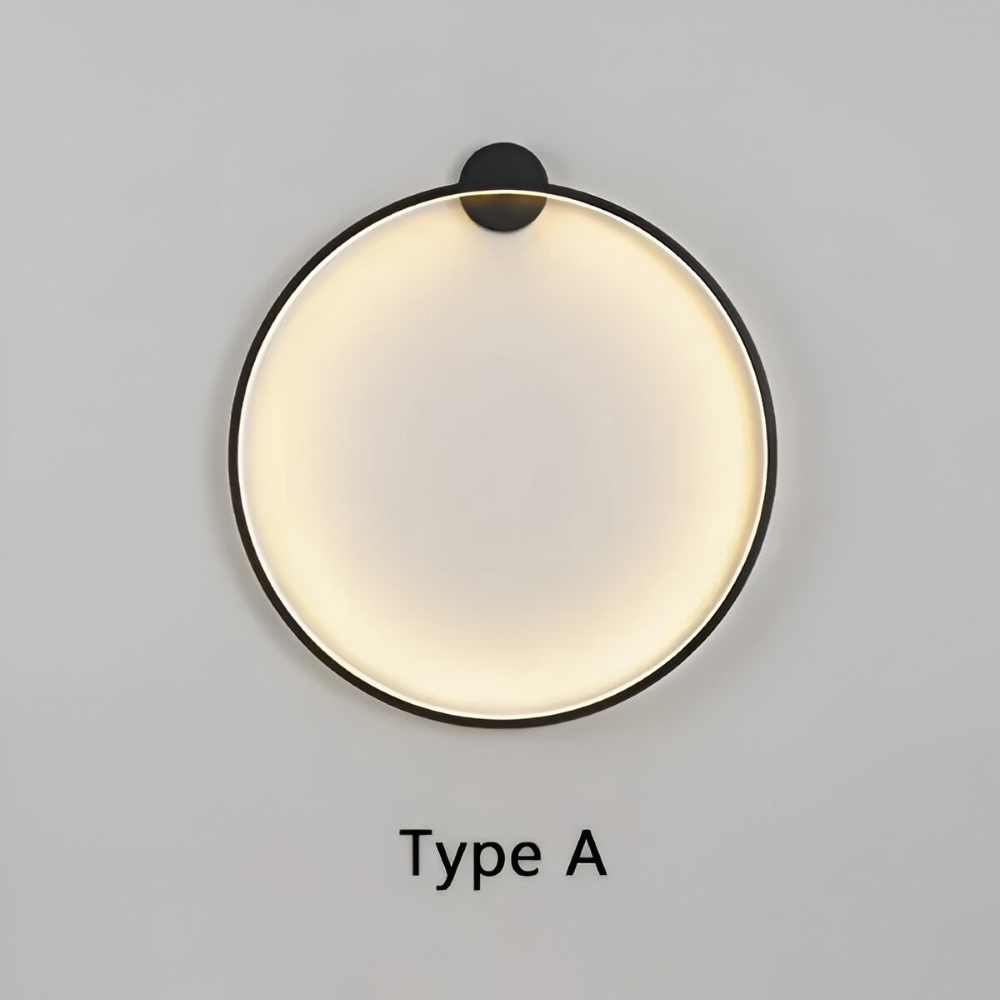 Modern Rund Vägglampa - Slank Minimalistisk Design för Samtida Utrymmen