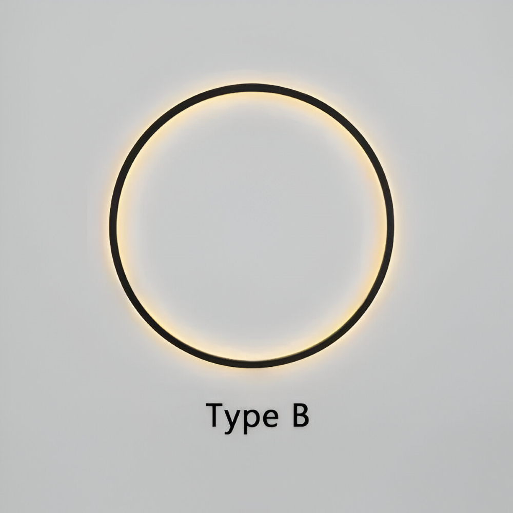 Modern Rund Vägglampa - Slank Minimalistisk Design för Samtida Utrymmen