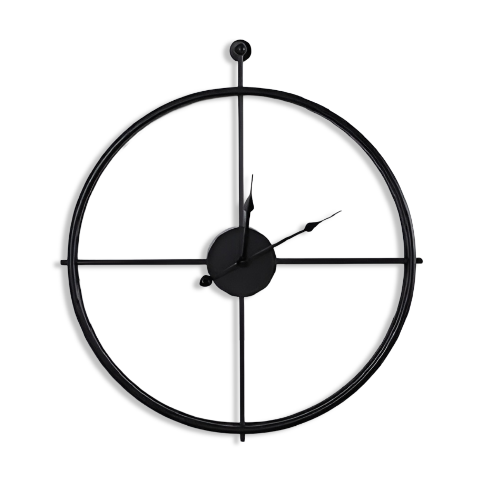 Modern Konstnärlig Väggklocka Stor Gjord Av Trä Och Metall - Fantastisk Design För Stilfulla Vardagsrum 5