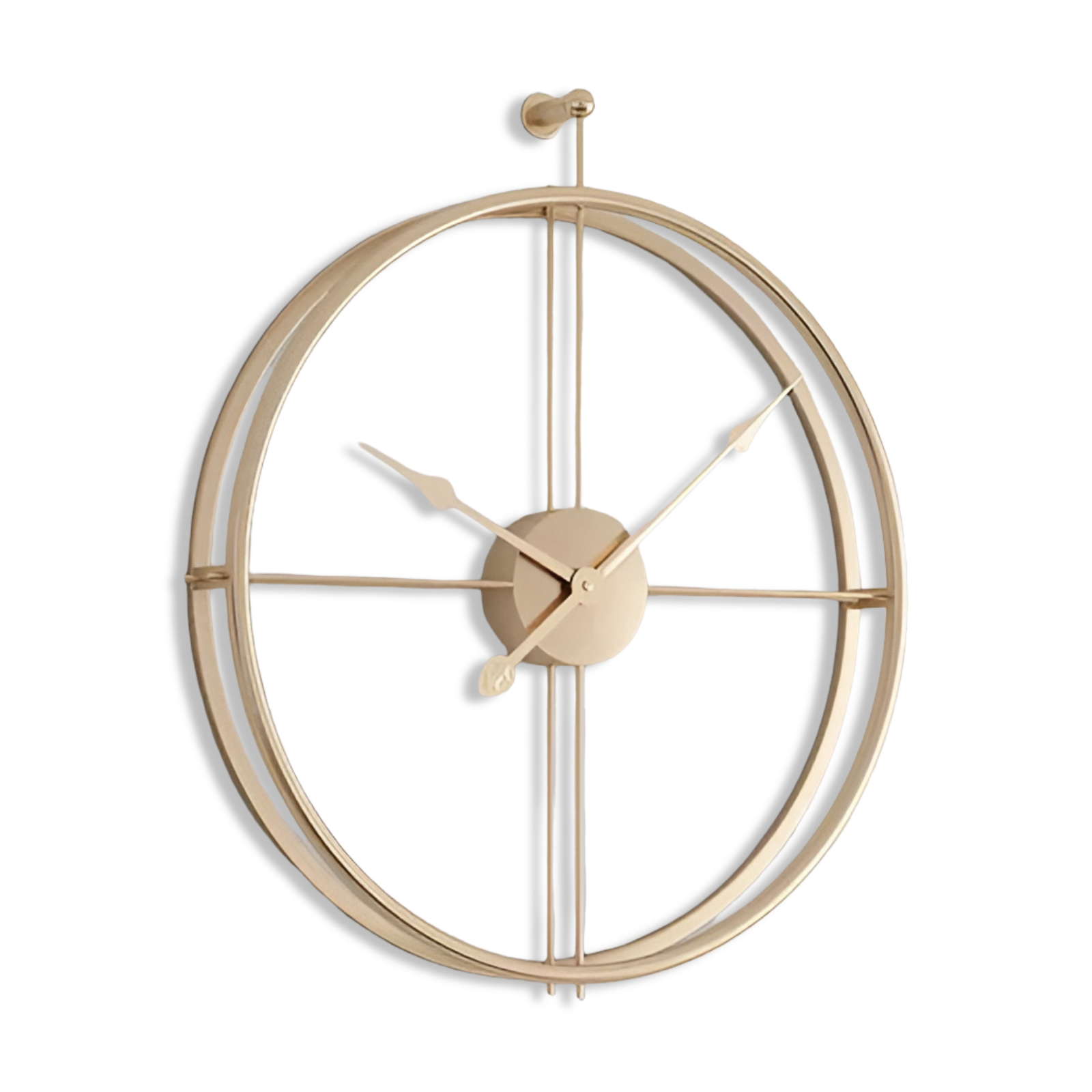 Modern Konstnärlig Väggklocka Stor Gjord Av Trä Och Metall - Fantastisk Design För Stilfulla Vardagsrum 6