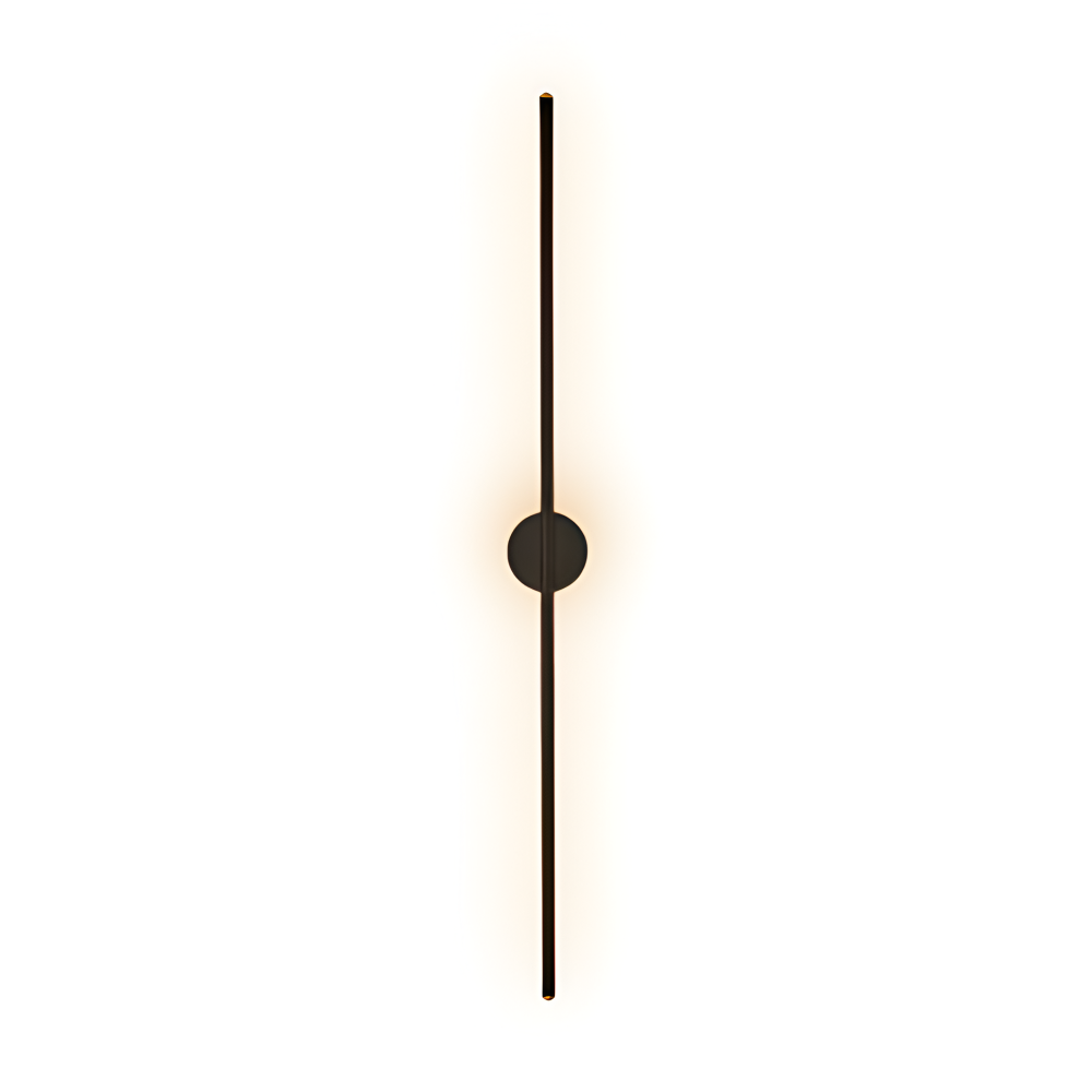 ModiStrip Vägglampa - Minimalistisk Svart Linje Vägglampa Inomhus - LED Belysning