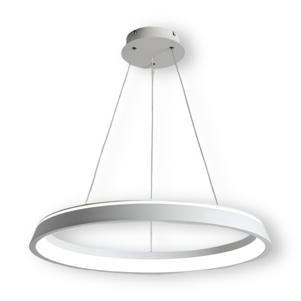 MonoRing Pendellampa - Minimalistisk Svart & Vit Rund Hänglampa