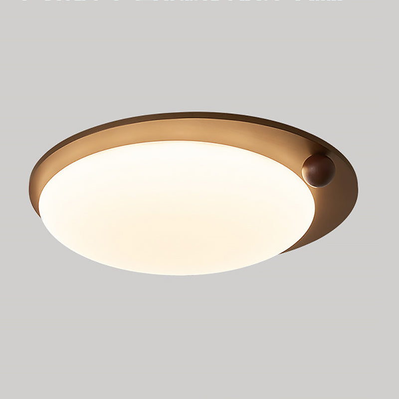 Plafondlampa I Trä Och Metall Med Integrerad LED