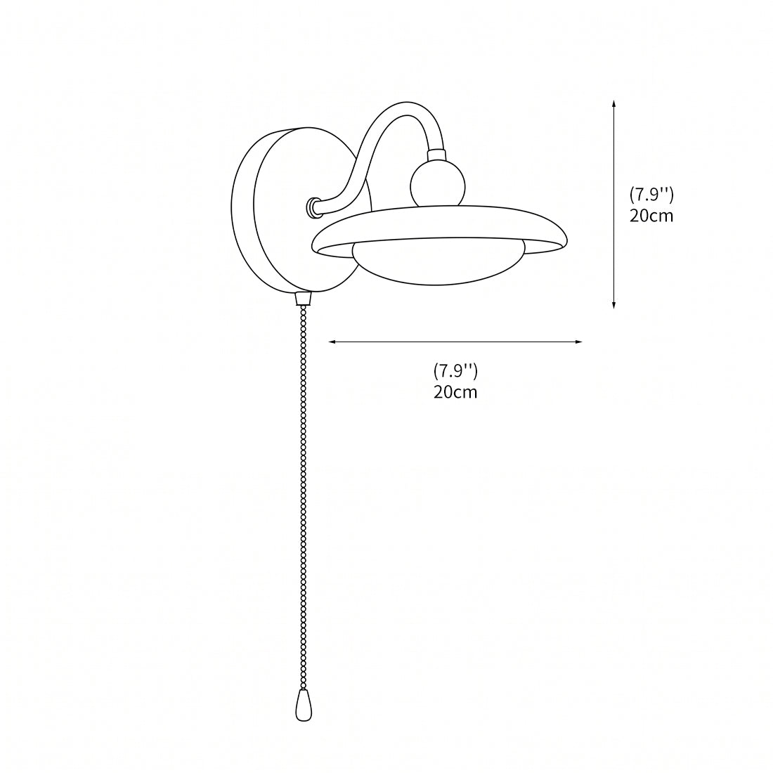 Sidovy av vägglampa i trä och metall med slimmad LED-design