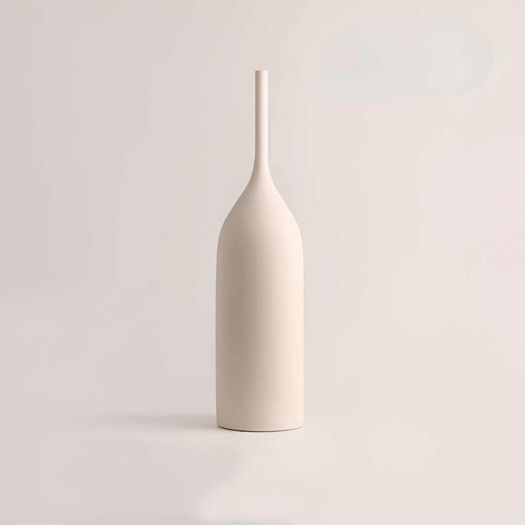 Morandi Stil Handborstad Keramikvas - Elegant Vit Porslinsblommavas För Snygg Dekoration 9