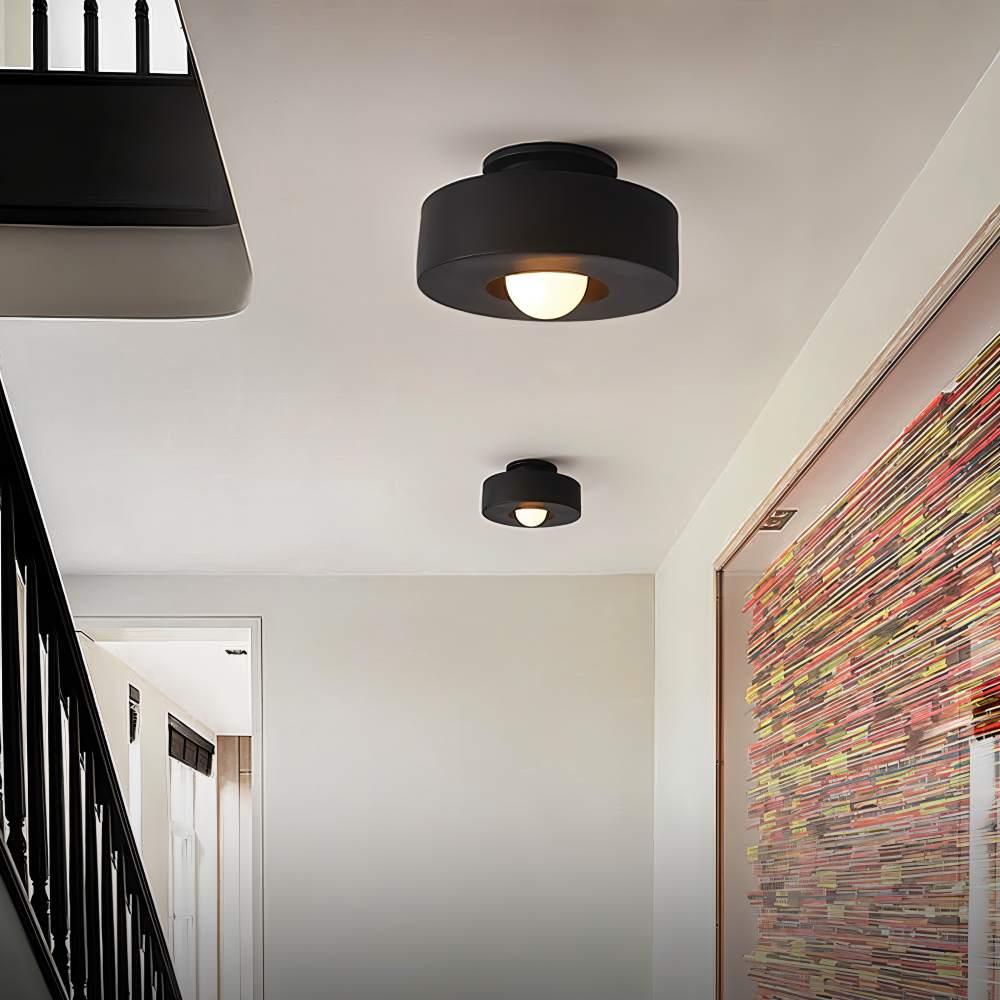 Nordisk Taklampa - LED Rund Lampa tak - Harz Semi Flush Belysning
